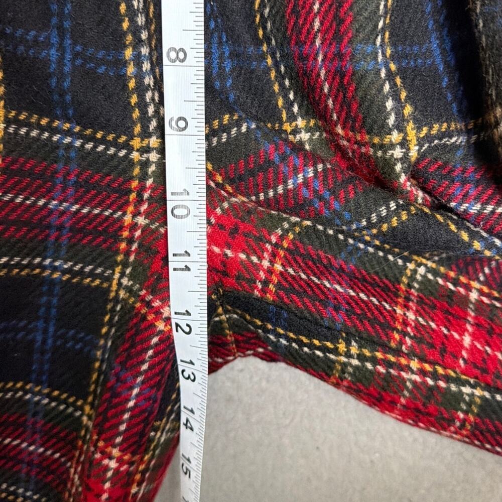 Liz Claiborne Hepburn Pants Wool Plaid Wide Leg 4 Tartan High Rise Preppy - Picture 5 of 10